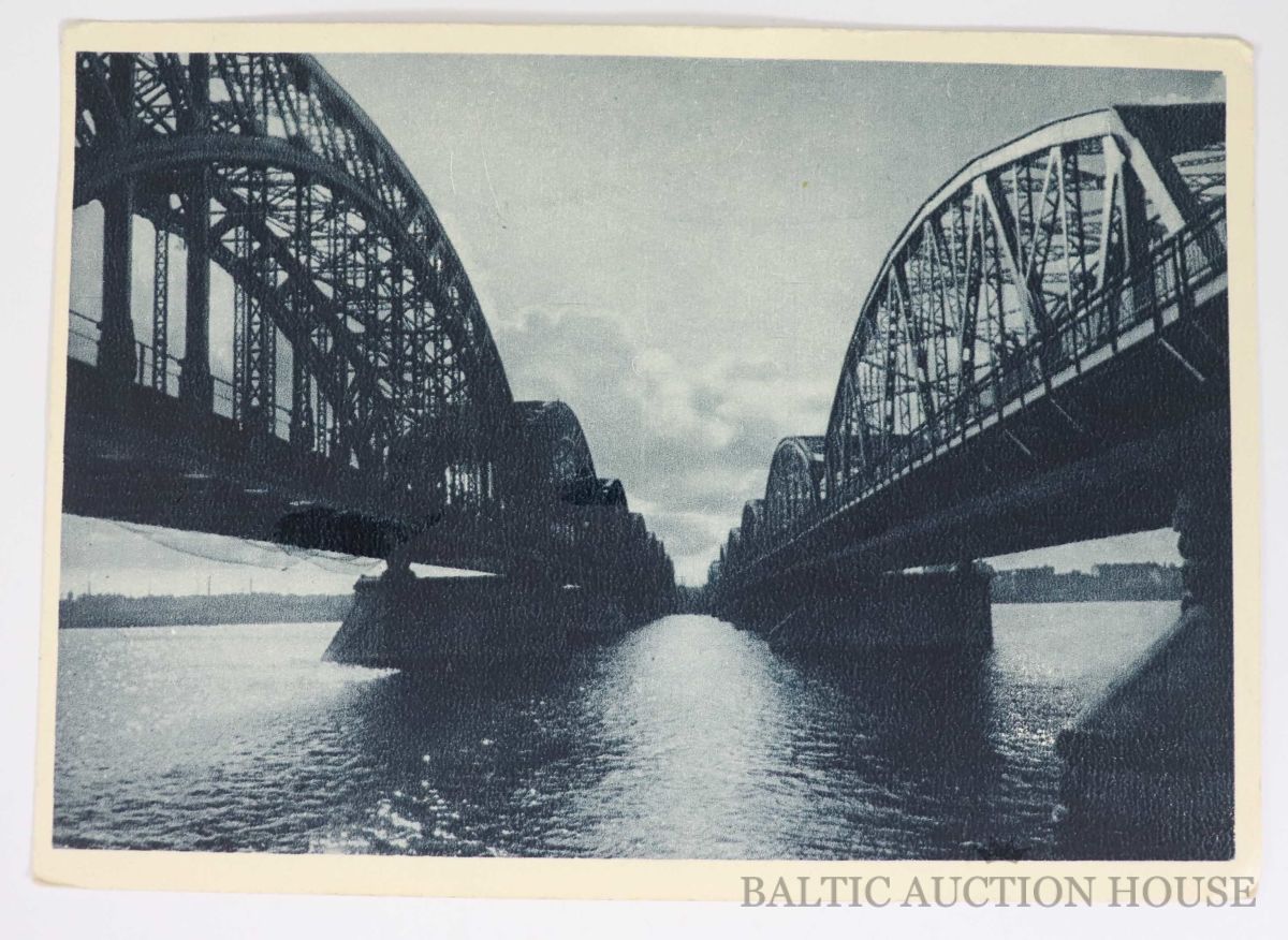 Рига ж.д. мост через Даугаву 1914 год.