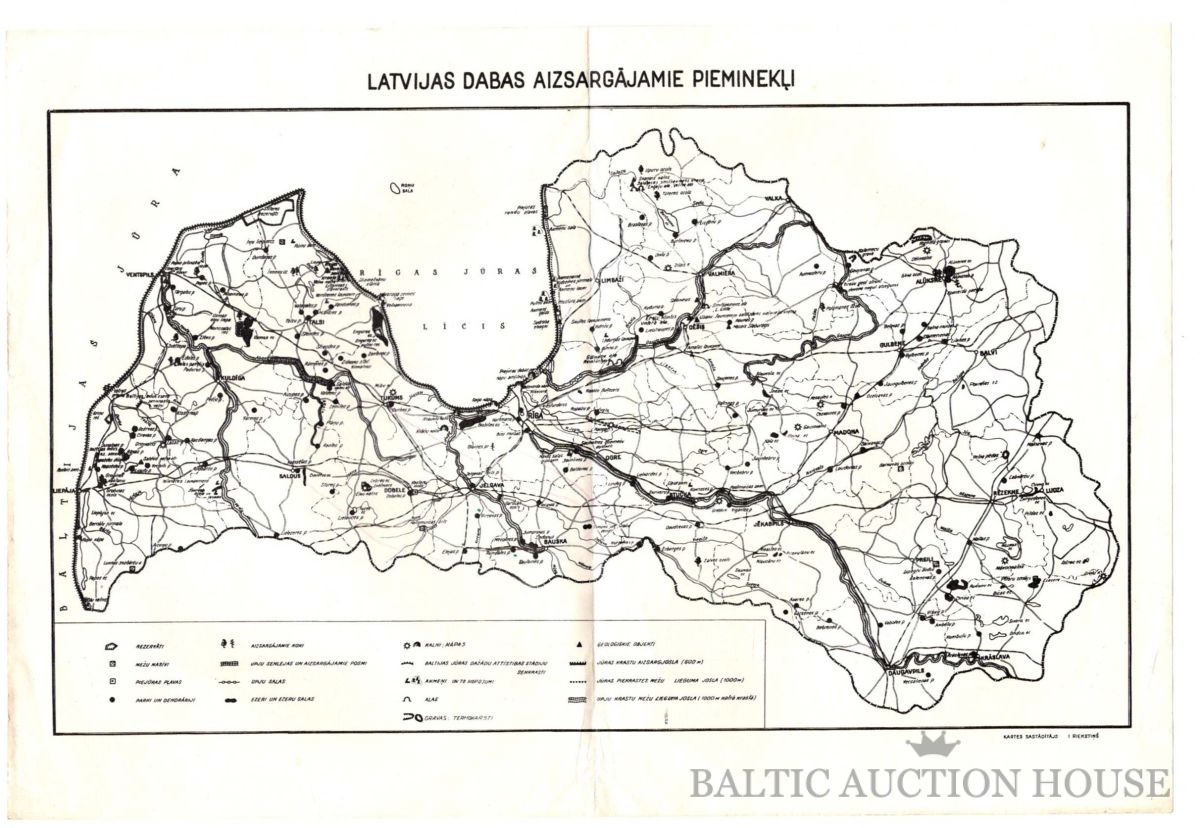 Карта латвийской сср 1944 года